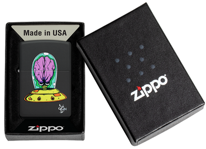 Zippo Sean Dietrich Alien Brain Design, Black Matte Lighter #48683