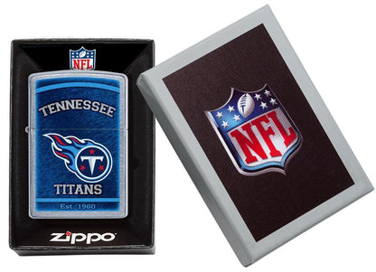 Zippo NFL Tennessee Titans Football Team, Street Chrome Finish Lighter #29962