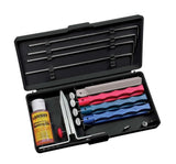 Lansky Universal Knife Sharpening Kit, 4 Stones + Oil + Clamp + Rods #LKUNV