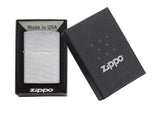 Zippo Chrome Arch Classic Brushed Chrome Finish Genuine Windproof Lighter #24647