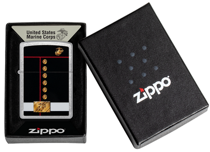 Zippo USA Marines Uniform Design, Street Chrome Lighter #48550