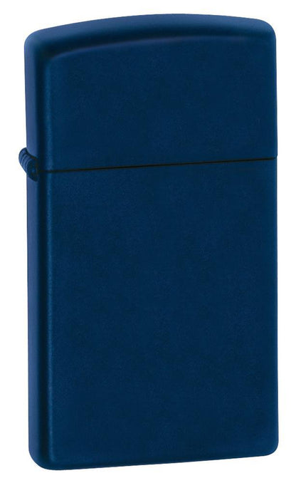 Zippo Slim Navy Blue Matte Windproof Lighter, Original Box, Made in USA #1639