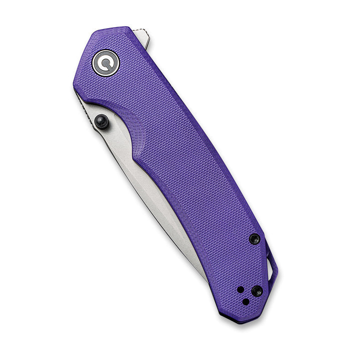 CIVIVI Brazen Knife, Purple G10 Handle Gray Stonewashed Blade #C2023A