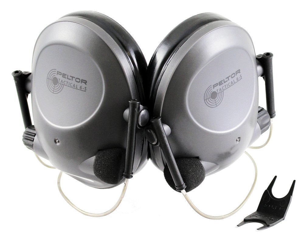 3M Peltor 6S Tactical Hearing Protector, Black, Behind-the-Head, 19 NRR #97043