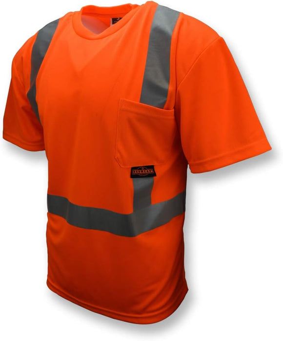 Radians High Visbility Orange Short Sleeve T Shirt, Size 2X #ST11-2POS
