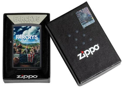 Zippo Far Cry 5 Gaming, Black Matte Finish, Genuine Windproof Lighter #49244