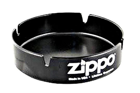 Zippo Black Ashtray with Logo, Round Shape, 5.25
