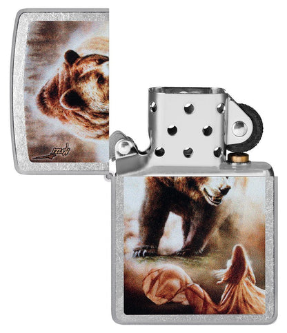 Zippo Mazzi Bear Design, Street Chrome Lighter #48330