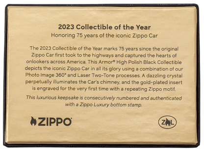 Zippo 2023 Collectible Of The Year, High Polish Black Armor Lighter #48691