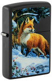 Zippo Linda Picken Fox Design, Black Matte Lighter #48596