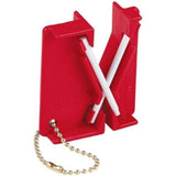 Lansky Mini Crock Stick, Red, Portable Knife Fish Hook Sharpener Keychain #LCKEY