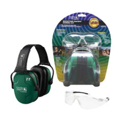 Howard Leight Adult Shooting Combo Earmuffs, Green & Glasses, Clear #R-01761