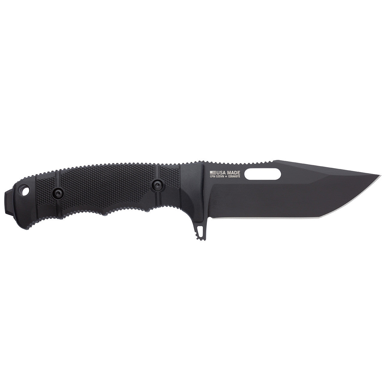 SOG Seal FX Fixed Blade Knife, Tanto Blade, Black #17-21-02-57
