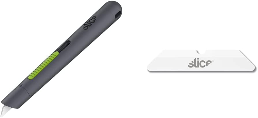 Slice 10474 Adjustable Slim Pen Cutter | Portable, Retractable Safety Knife  with Finger-Friendly Ceramic Blades