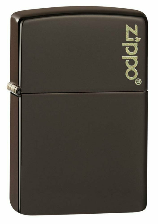 Zippo Classic Brown Chestnut with Logo Genuine Windproof Pocket Lighter #49180ZL