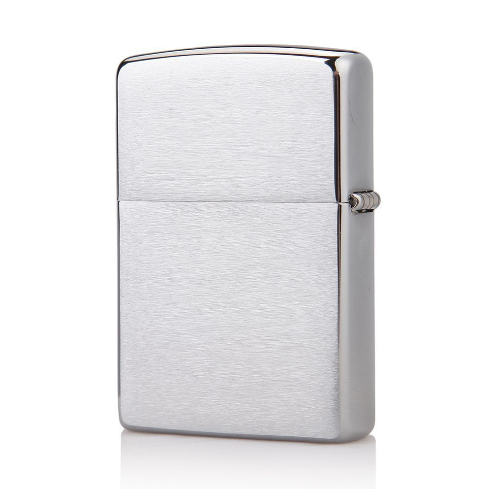 Zippo Retro Star and Flag Lighter, Brushed Chrome, Windproof #28653