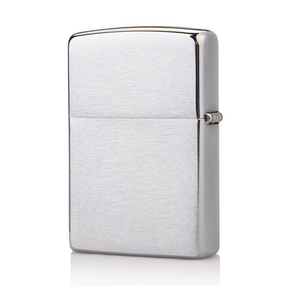 Zippo Retro Star and Flag Lighter, Brushed Chrome, Windproof #28653