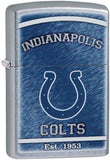 Zippo NFL Indianapolis Colts, Street Chrome Finish, Windproof Ligher #29945