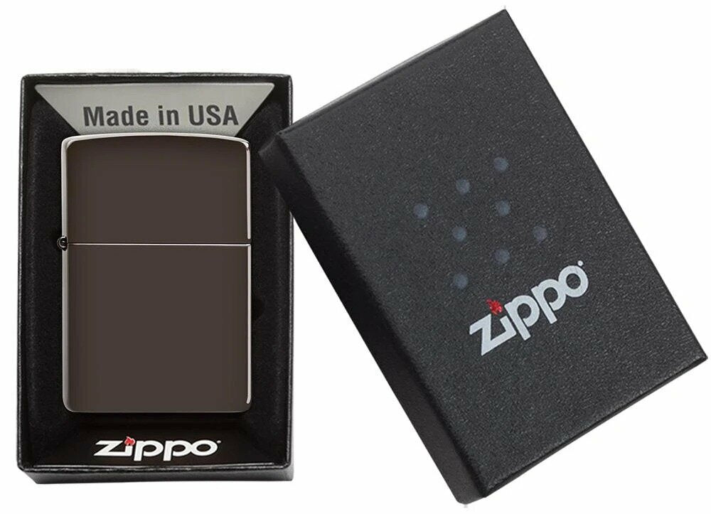 Zippo Classic Brown Deep Chestnut Sheen, Genuine Windproof Pocket Lighter #49180