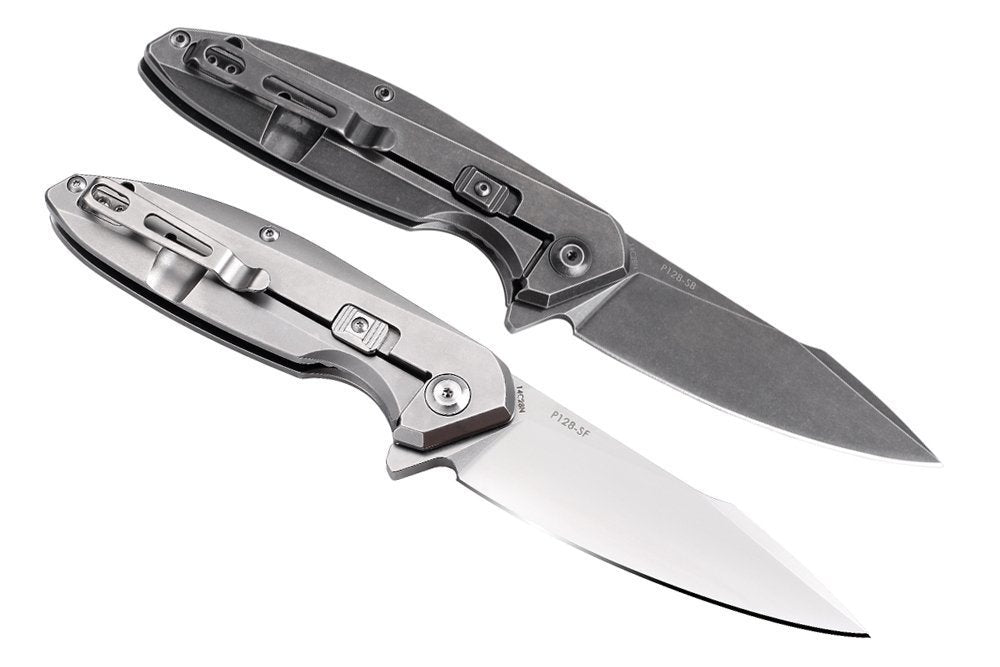 Ruike Folding Knife, Black,14C28N Stainless Steel, Frame Lock #P128SB