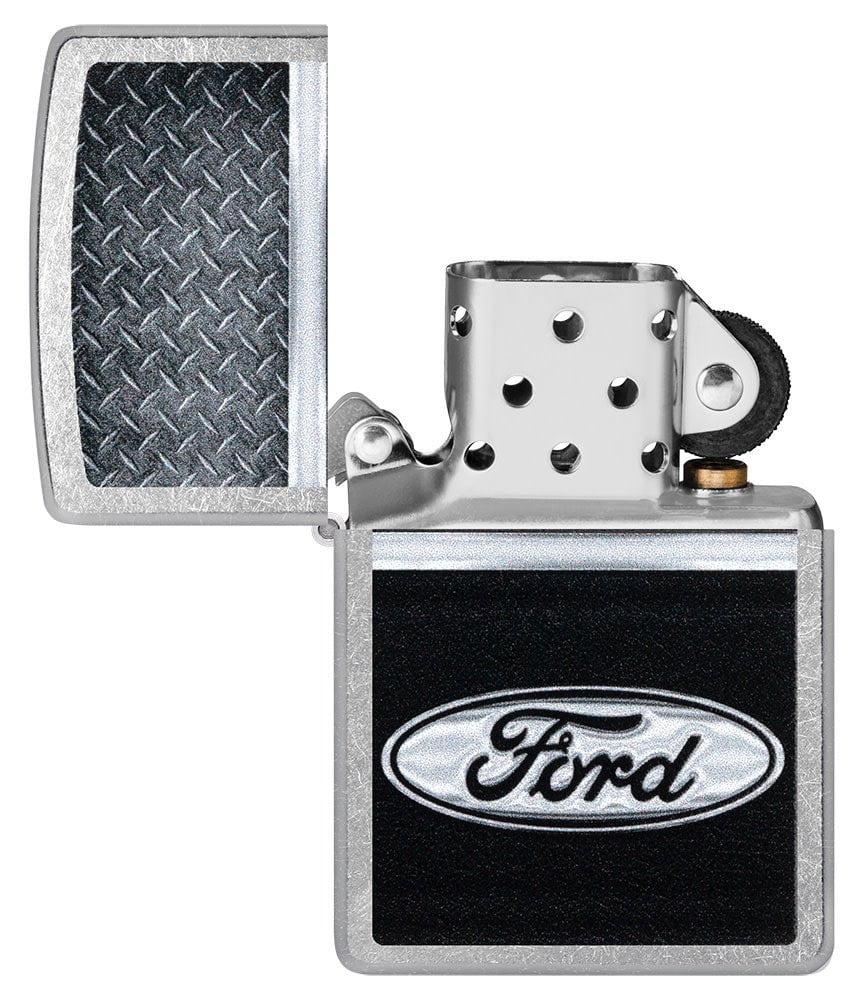 Zippo Ford Logo Design, Street Chrome Finish Lighter #48405