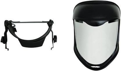 Uvex Bionic Face Shield with Hard Hat Adapter + Clear Polycarbonate Visor #S8505