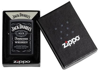 Zippo Jack Daniels Texture Print, Black Matte Lighter #49281