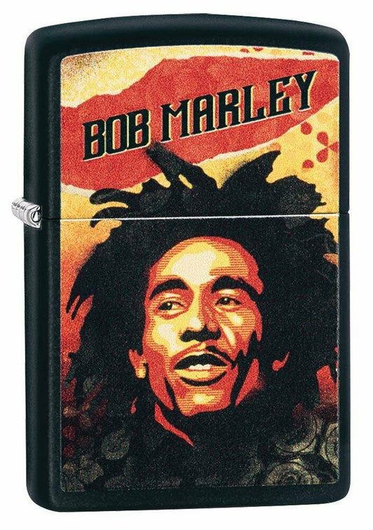 Zippo Bob Marley Dreads, Black Matte Finish, Genuine Windproof Lighter #49154