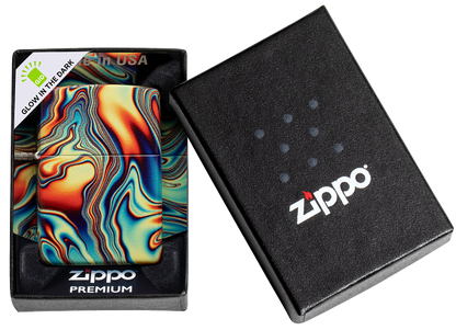 Zippo Marble Glow-In-The-Dark Green 540 Design Lighter #48612