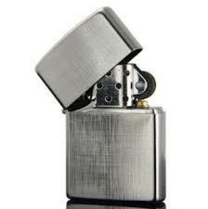 Zippo Linen Weave, Brushed Chrome Finish, Genuine Windproof Lighter #28181