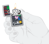 Zippo Casino Vibes Color Image Design, Street Chrome Lighter #48682