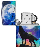 Zippo 540° Wolf Howling Moon Design, Windproof Lighter #49683