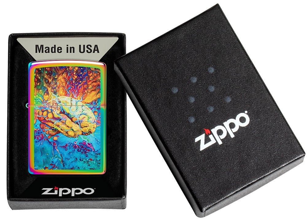 Zippo Psychedelic Brain Design, Spectrum Finish Windproof Lighter #49787