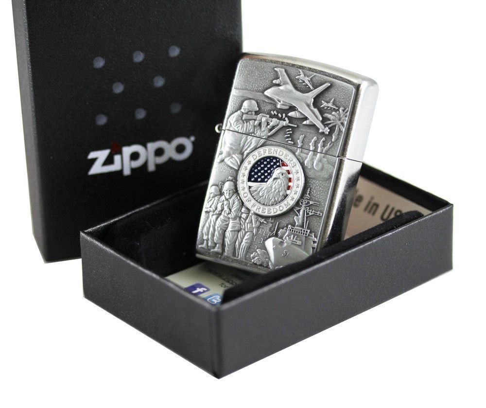 Zippo Joined Forces Emblem Lighter Street Chrome #24457