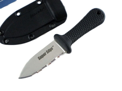 Cold Steel Super Edge Knife, Fixed Blade, Serrated Edge, Secure-Ex Sheath #42SS