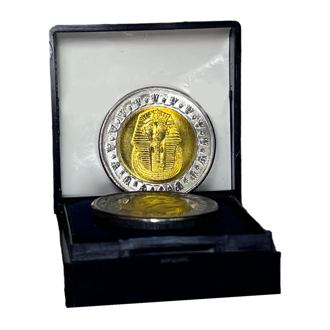 King Tut Egyptian One Pound Coin, 2-Pack + Presentation Box #TUTCOIN_2