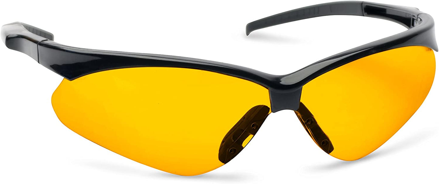 Walkers Elite Premium Shooting Glasses, Amber Lens Black Frame #XSGL-AMB