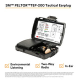 3M PELTOR Tactical Earplug Kit, NRR 23dB, Rechargeable, Construction, Law Enforcement #TEP-200