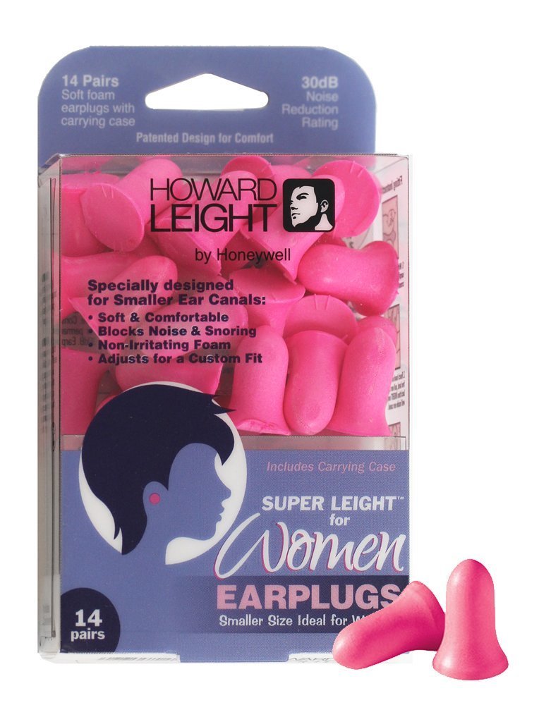 Howard Leight Super Leight Earplugs for Women Foam, (14) Pairs #R-01757