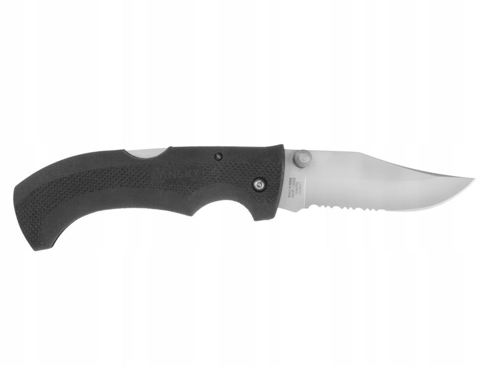 Lansky Easy Grip Knife + Nylon Sheath, Ambidextrous Lockback Design #LKN030