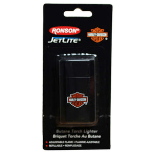 Ronson Harley Davidson Logo JetLite Butane Torch Lighter, Black #43524LOGO