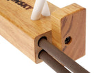 Lansky 4-Rod Turn Box Hardwood Ceramic Knife Sharpener Medium & Fine Grit #LCD5D