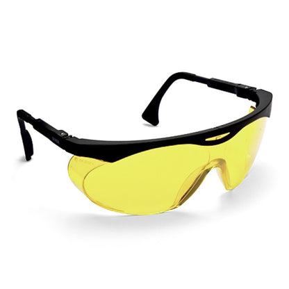 Uvex Skyper Safety Glasses, Black Frame, Amber Lens, Ultra-Dura Hardcoat #S1902
