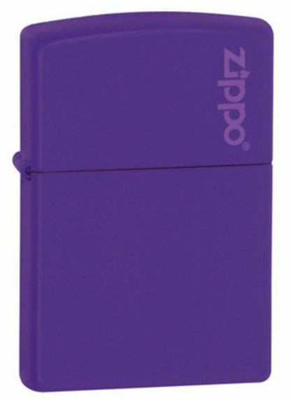 Zippo Purple Matte w/ Logo Lighter, Regular Classic #237ZL