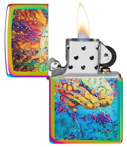 Zippo Psychedelic Brain Design, Spectrum Finish Windproof Lighter #49787