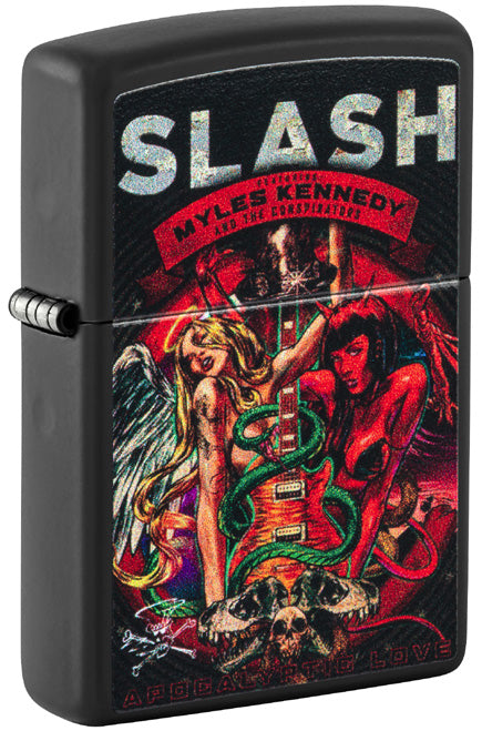Zippo Slash Rock Band, Black Matte Lighter #48187