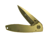 Smith & Wesson Gold Executive Folding Knife, Gold Teflon Coated, Clip #CK110GL