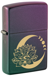 Zippo Lotus Flower Design, Iridescent Design Lighter #48587