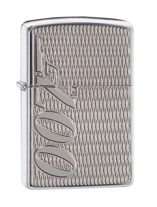 Zippo James Bond 007 Lighter, Armor High Polish Chrome Deep Carve #29550