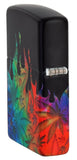 Zippo Cannabis Leaf Colorful Flame, 540° Design Lighter #49534